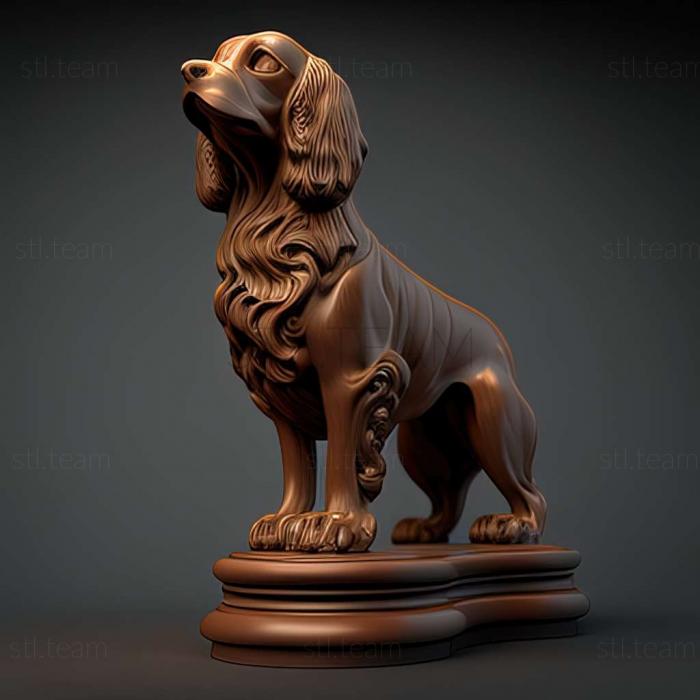3D model Picardy Spaniel dog (STL)